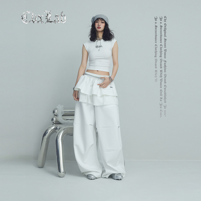 CBXLAB街舞潮牌蕾丝花苞运动裤