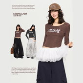 长袖 CBXLAB街舞潮牌韩系条纹性感跳舞紧身上衣美式 复古亲肤春季