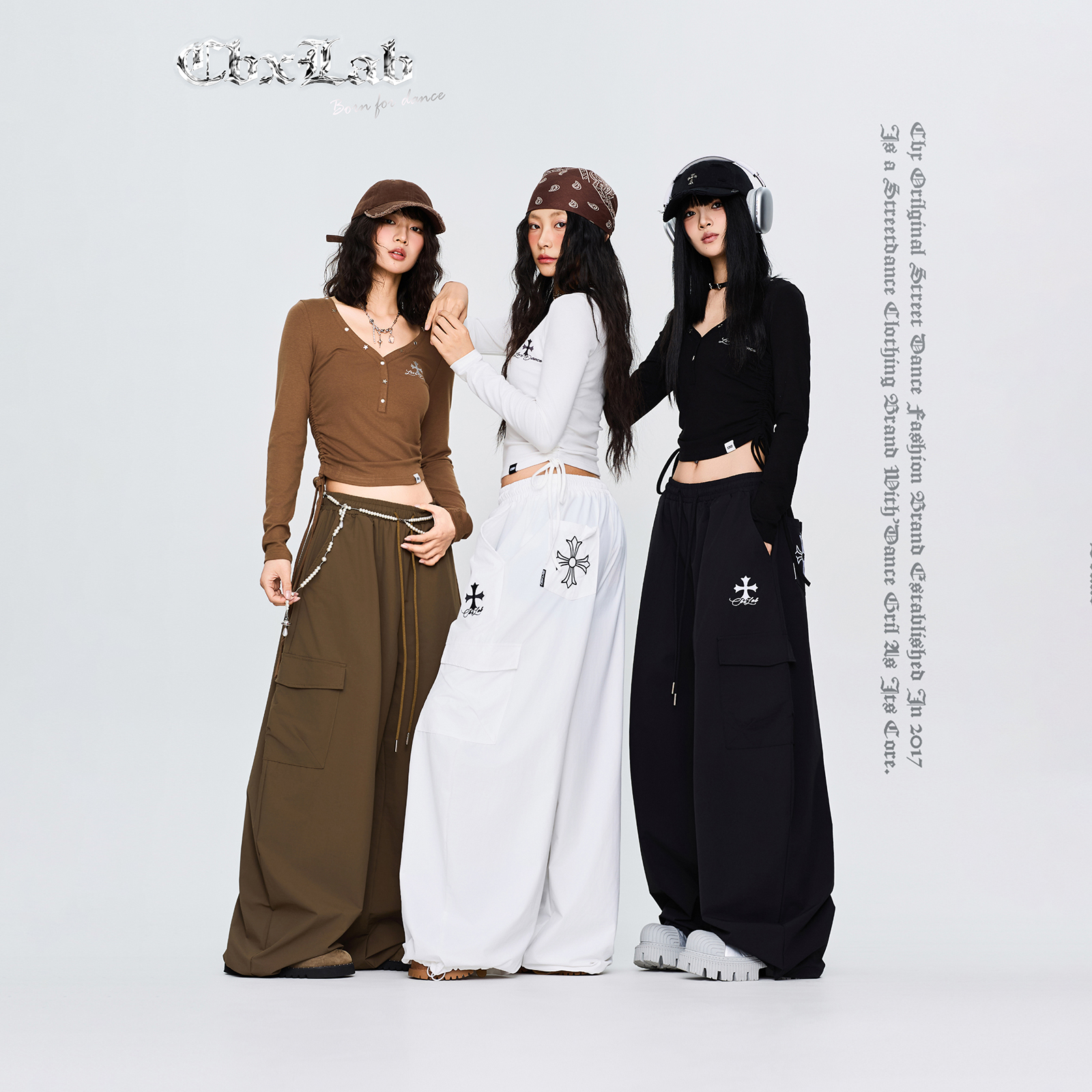 CBXLAB街舞潮牌街头嘻哈挺括显瘦气球工装长裤美式街头个性休闲裤