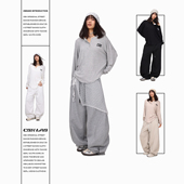 香蕉裤 纯色嘻哈休闲长裤 爵士美式 CBXLAB街舞潮牌 街头跳舞运动裤