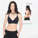 CBXLAB街舞潮牌裸感亲肤法式深V运动美背欧美性感辣妹爵士背心女