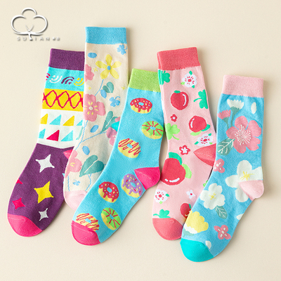 个性潮流女袜女生中筒袜