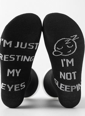 欧美创意字母潮I'M JUST RESTING MY EYES,I'M NOT SLEEPING