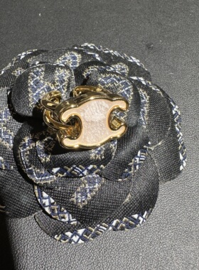 黄铜2026新款凯旋门贝壳开口可调节戒指环女轻奢风高级感百搭