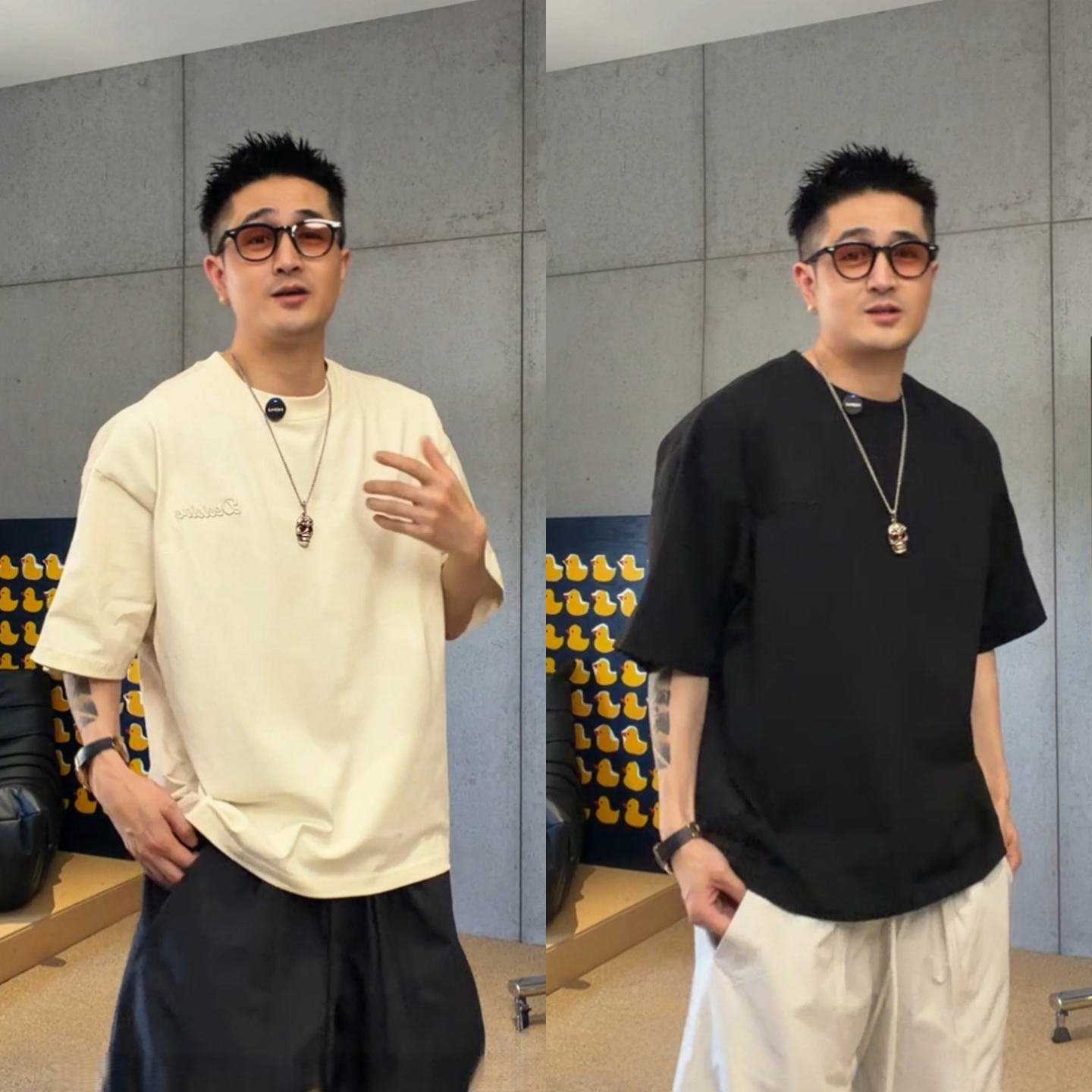 夏季男士新款美式潮流印花男装时尚舒适圆领简约百搭短袖休闲T恤