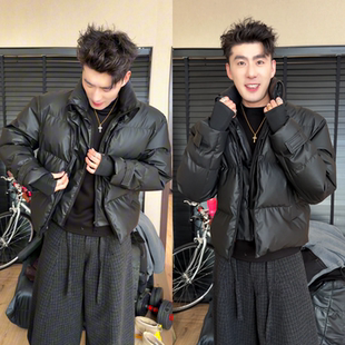 高级感潮牌个性拉链小众设计师款男士棉服冬季加厚防风保暖外套潮
