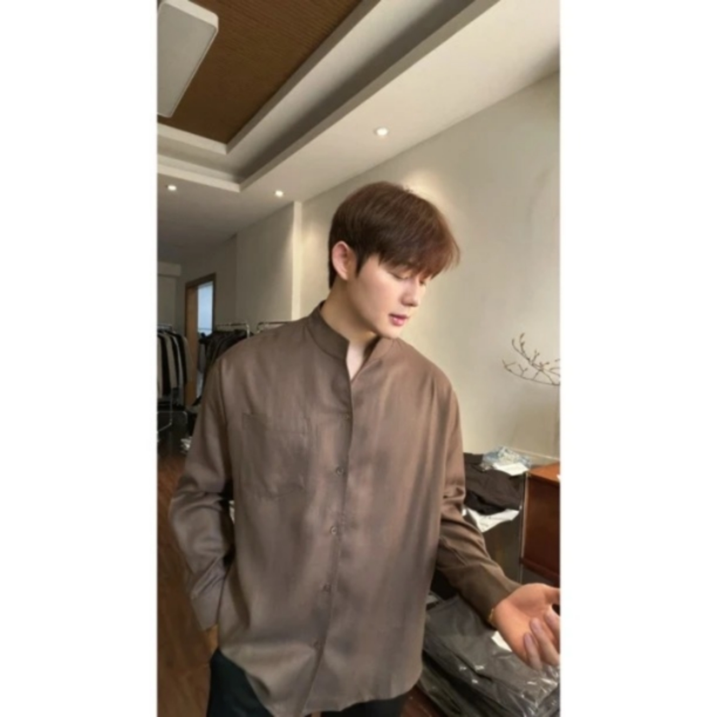 男士松弛慵懒痞帅高级感百搭衬衫