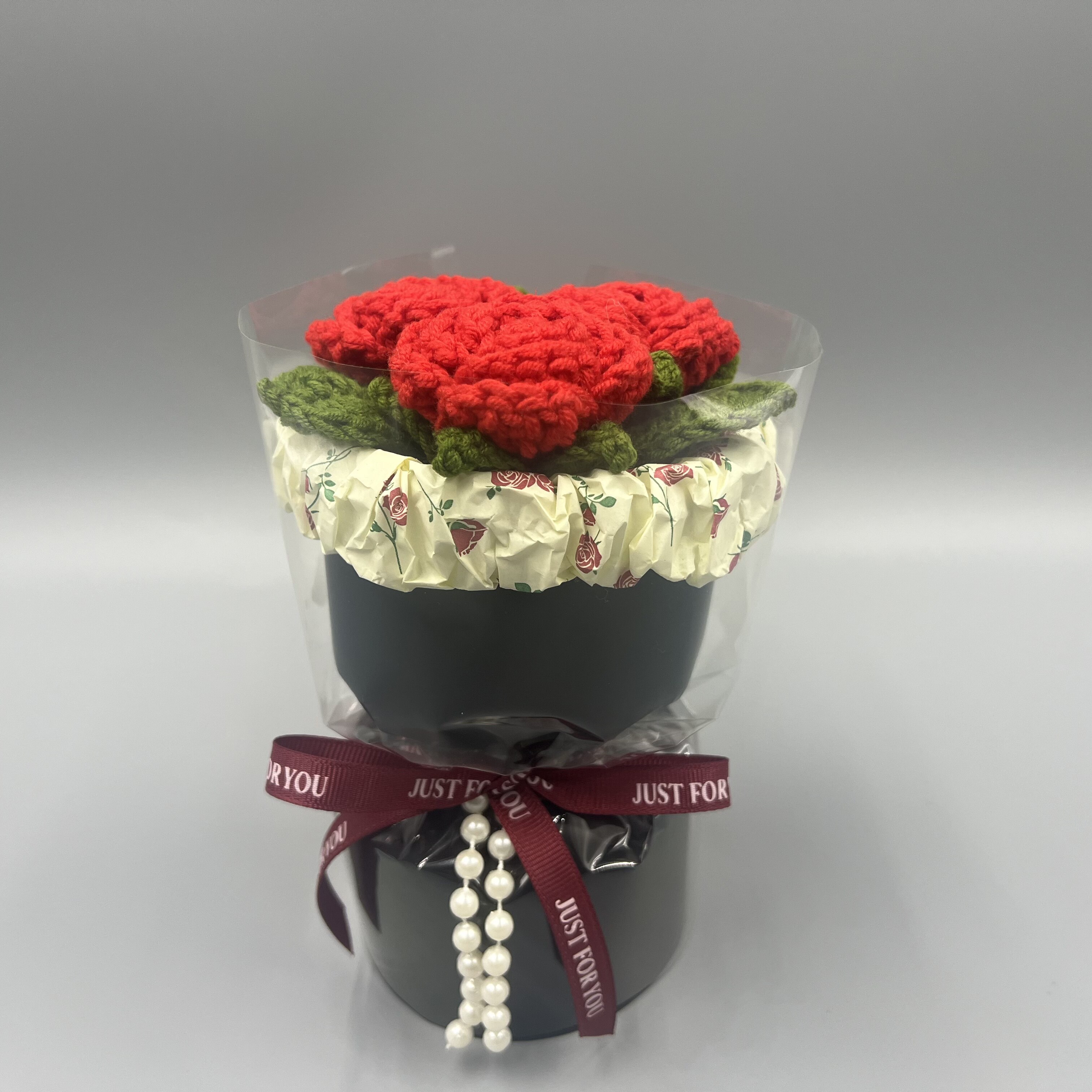 手工小花束成品毛线花束情人节教师节母亲节七夕礼物办公室小摆件