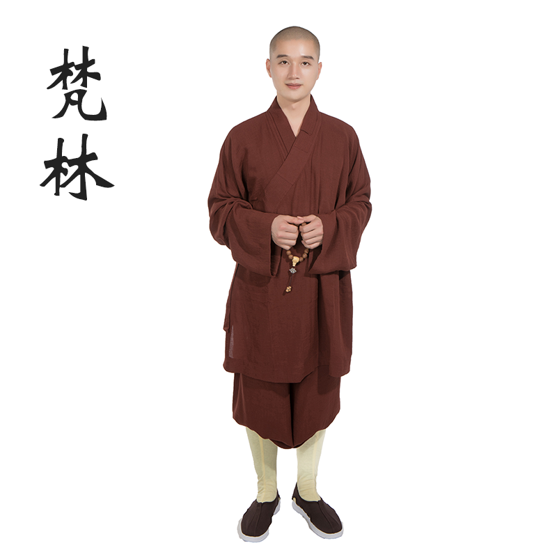 梵林新款春夏僧衣僧服韩国麻罗汉褂短褂小褂和尚服僧人服饰套装