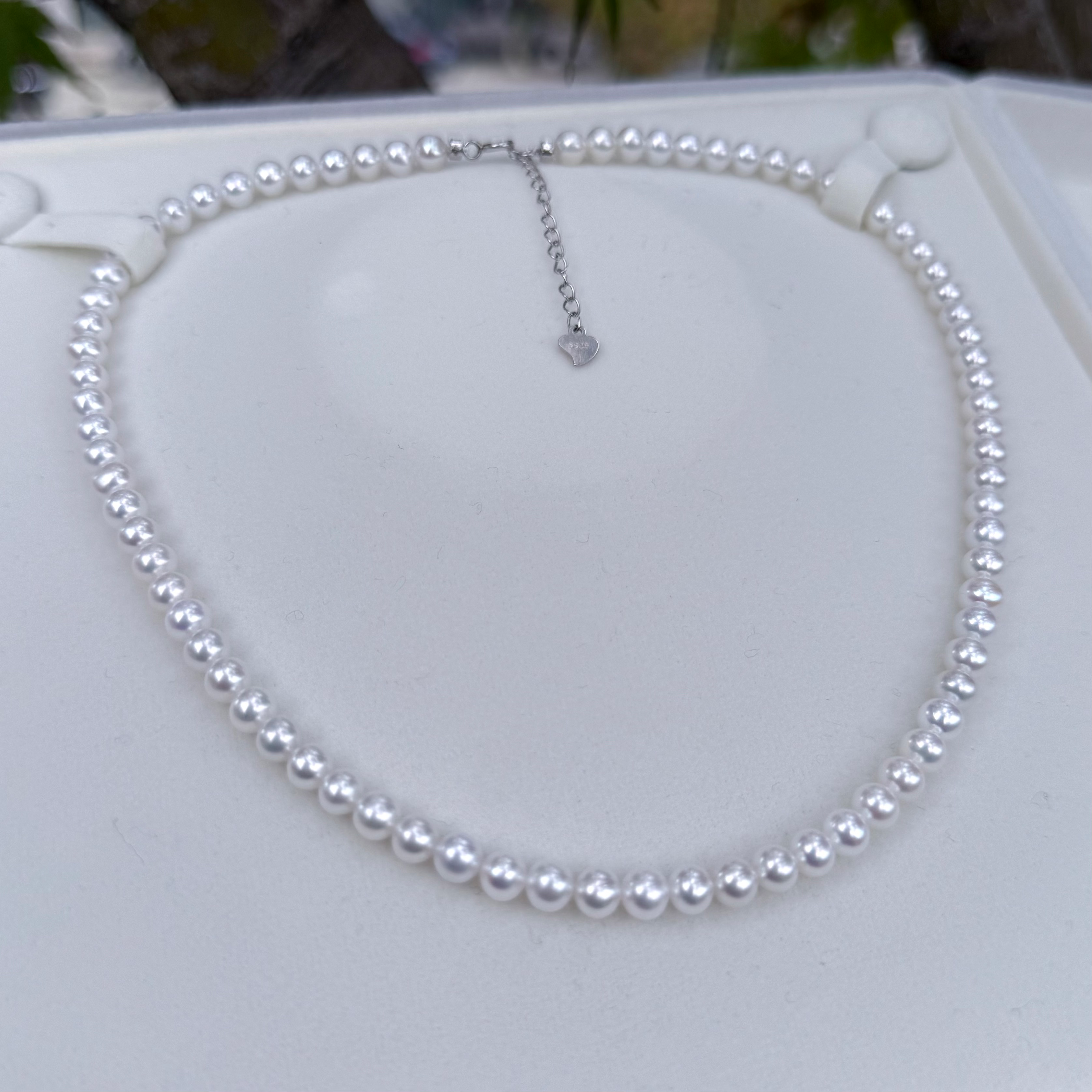 S925银淡水珍珠项链5-6mm