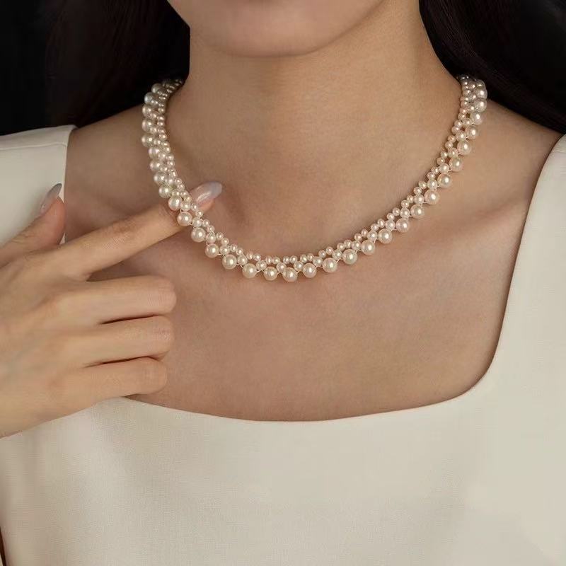 【君姐专享】合金淡水珍珠项链3-6mm