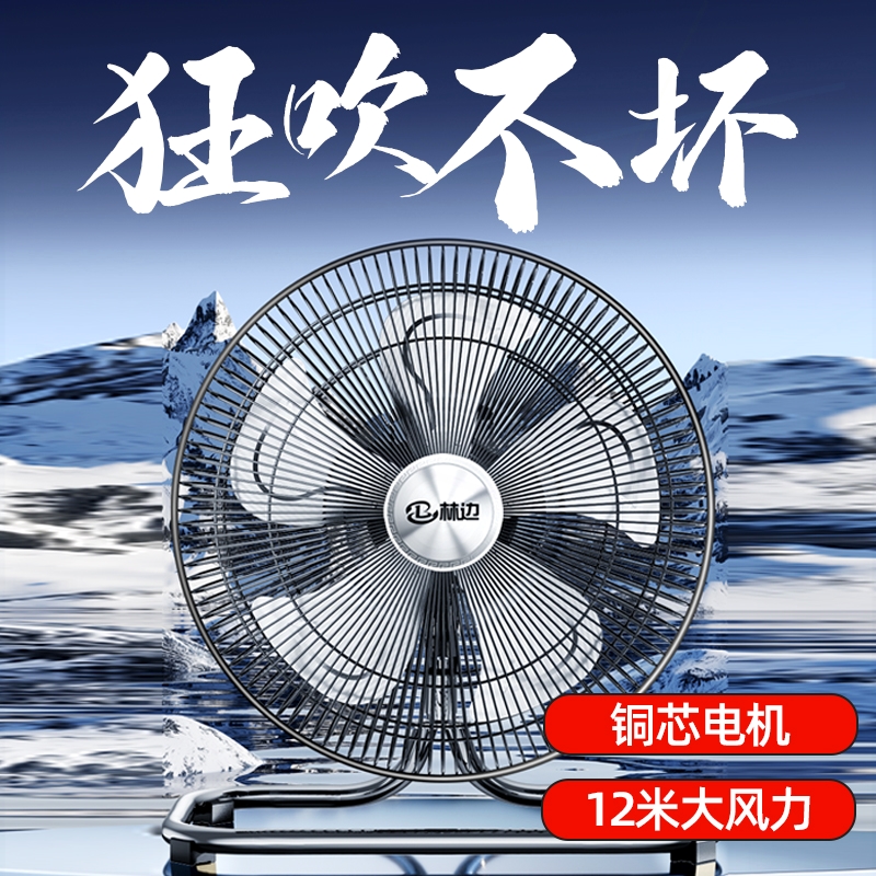 林边趴地电风扇摇头工业风扇家用