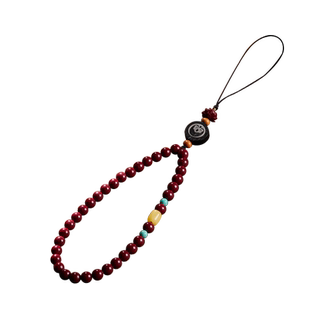 高纯度真朱砂红色朱事大吉紫金砂手机链挂手腕手机链挂饰女高端手机壳套手腕绳手机绳挂链挂绳链绳本命年蛇年