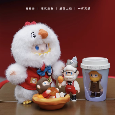 【原装正版】KFC肯德基联名FARMER BOB爷爷上校咖啡蛋挞款手办