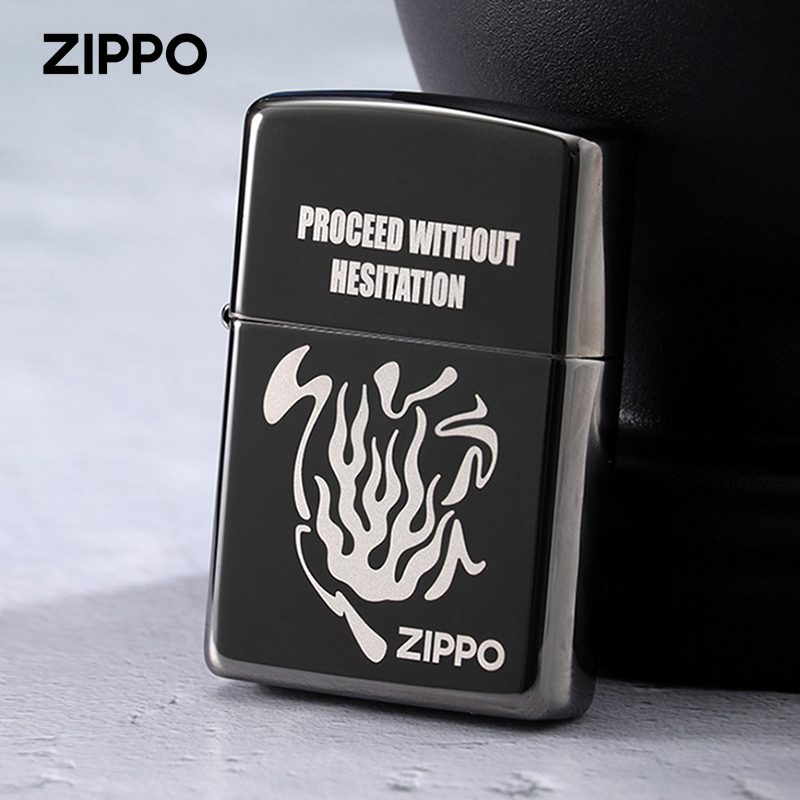 正品Zippo打火机正版防风煤油火机 黑冰浴火重生义无反顾 送男生 ZIPPO/瑞士军刀/眼镜 ZIPPO/芝宝 原图主图