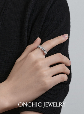 OnchicOR系列倒影戒指女小众设计感高级食指戒新款百搭简约气质