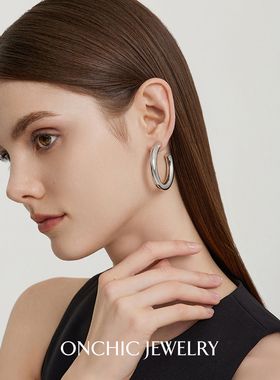 王霏霏同款OnchicOR系列极简系列耳环女大耳圈耳钉小众设计高级感