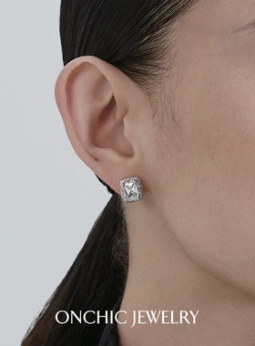 明星同款OnchicOR系列方涟耳环女小众设计高级感耳钉简约精致