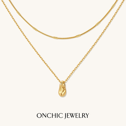 Onchic双层项链女小众原创设计感