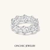 迪丽热巴同款 轻奢高级感食指戒送礼物 Onchic花影藤蔓戒指女新款