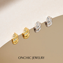 明星同款 onchic小心诗羊角包耳环耳钉女轻奢高级感小众设计耳饰