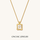 明星同款 Onchic天然贝母项链女高级感轻奢小众贝雕气质锁骨链百搭