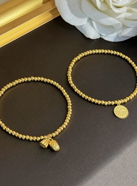 两世欢莲蓬手串转运珠小福牌手链