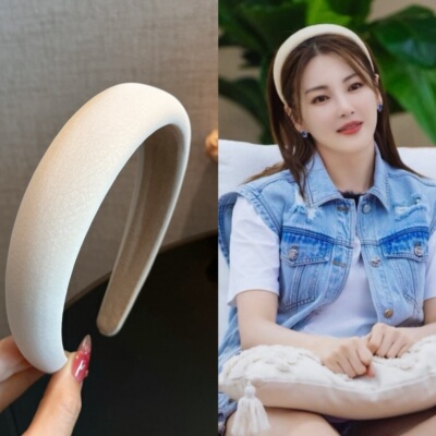 洋气时尚百搭外出纯色高颅顶发箍