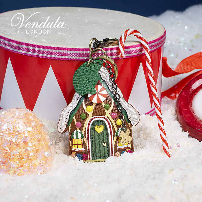 Vendula英国原创手工女包 姜饼屋系列复古文艺钥匙扣饰品挂件