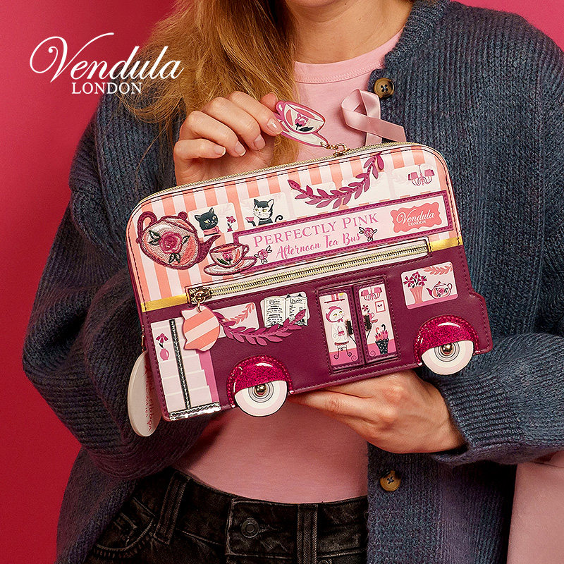 Vendula英国原创手工女包 下午茶巴士系列甜英伦风可爱单肩斜挎包