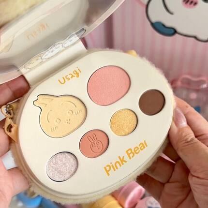 PinkBear皮可熊CHIIKAWA联名六色眼影综合盘多色系日常淡妆爆款