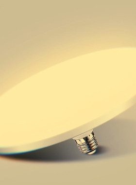 led灯泡暖光黄色节能家用黄光卧室客厅E27螺口18W36W大功率飞碟灯
