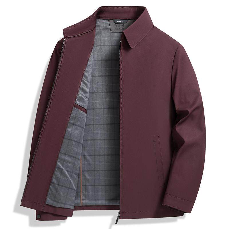 男士上衣外套喜公公结婚宴本命年红色婚礼服爸爸装春秋季新款夹克