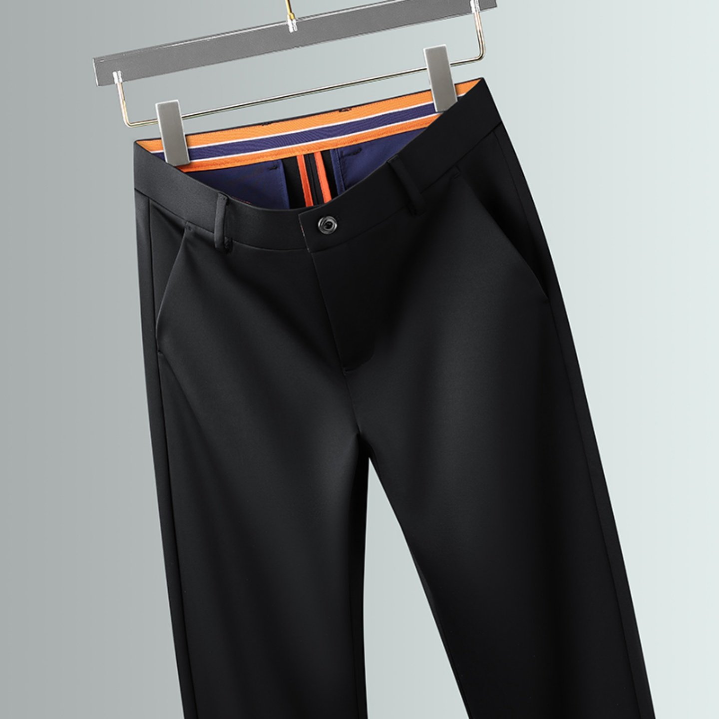 新款男士秋季厚款休闲裤冬季加绒裤子爸爸商务西裤高端宽松