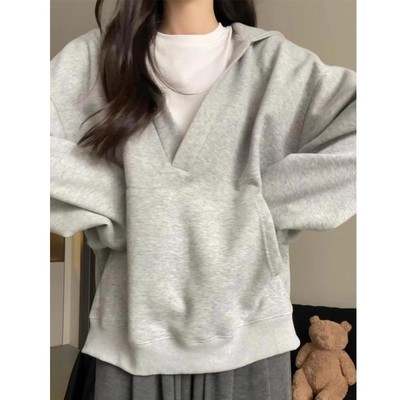 大码外套女春秋冬连帽卫衣女胖mm