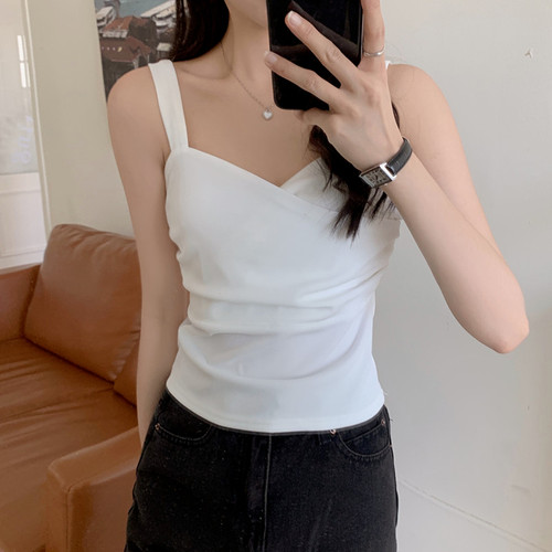 胖mm吊带背心女夏内搭纯色打底衫