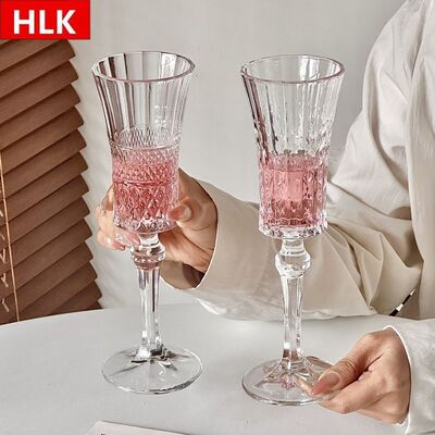 欧式复古高脚香槟杯家用颜