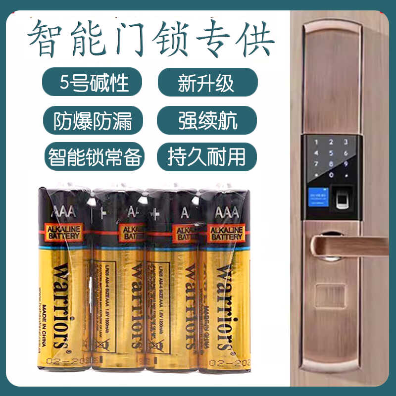 智能锁5号电池指纹锁电池门锁专用电池密码锁碱性1.5V电子锁通用