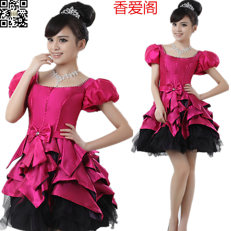 现代舞蹈服套装女成人新款公主裙大合唱开场舞巡游服合唱演出服装