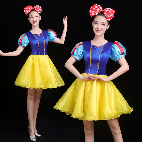 现代舞舞蹈服装短裙迪士尼新款开场舞演出服女青春伴舞广场舞成人