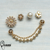 Crocs配饰正品 金色鞋 洞洞鞋 2026新款 花 金属时尚 扣装 饰配件卡骆驰