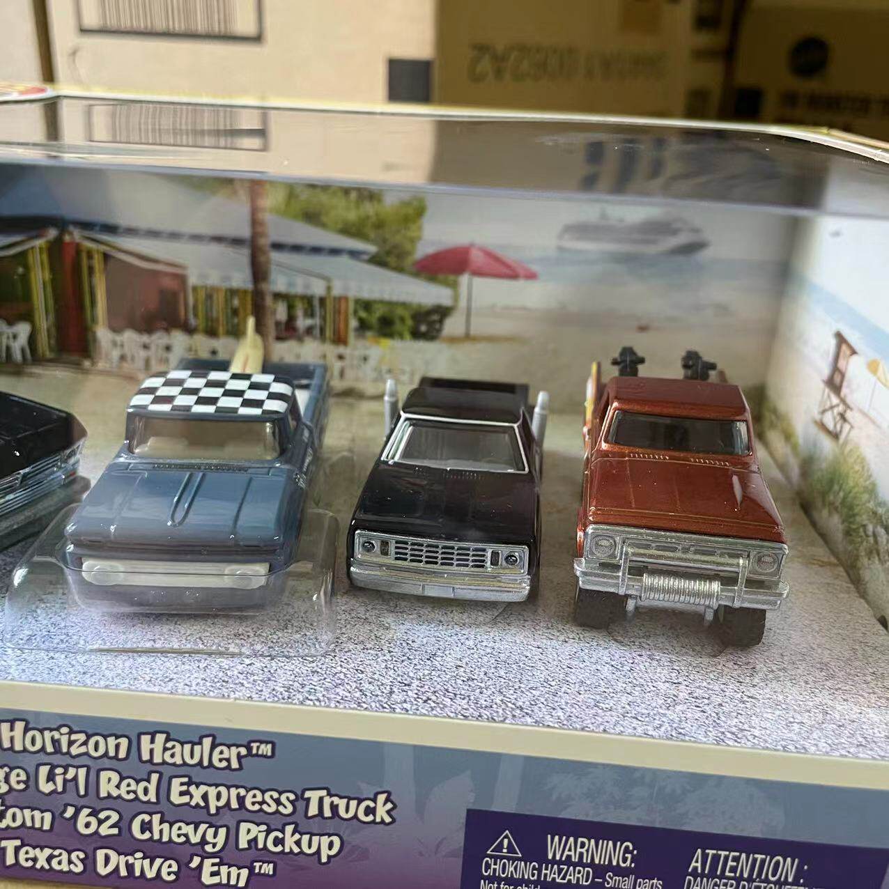 핫휠 클래식 컬렉션 미국 차고 픽업 트럭 합금 4팩 선물 상자 철 바닥 고무 타이어 GMH39