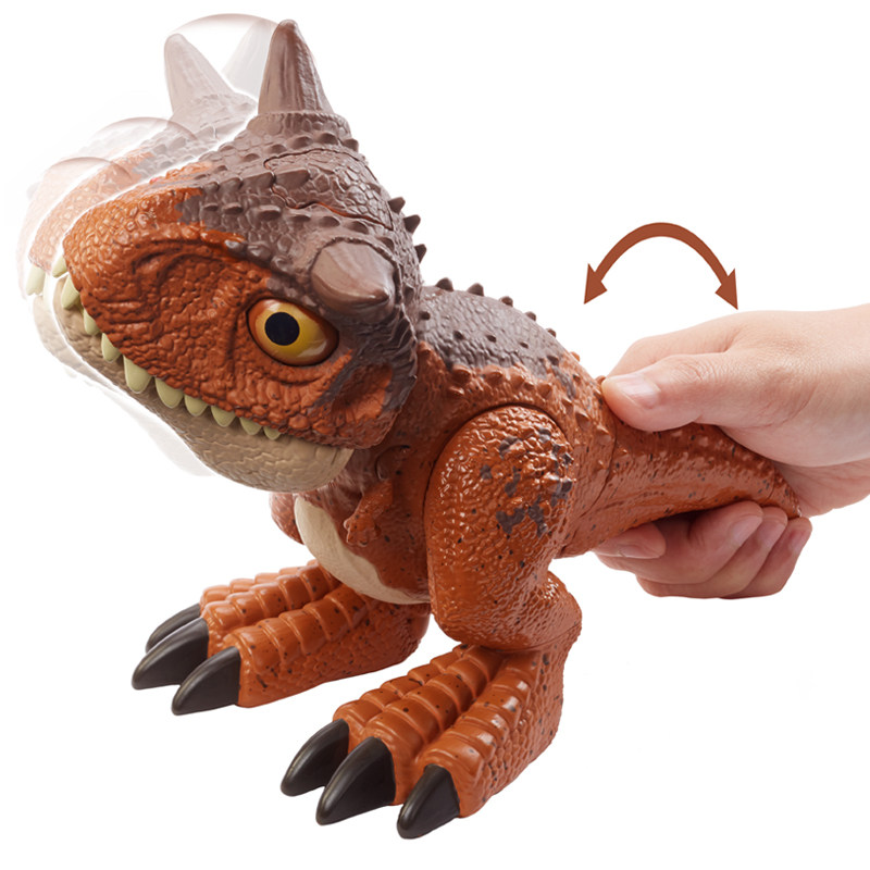 MATTEL JURASSIC WORLD Q 버전 인터랙티브 귀여운 황소 HBY85 소년 공룡 장난감 사운드 효과 인터랙티브 연결