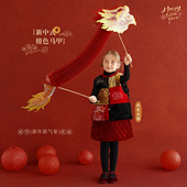 砚台家女童新中式 儿童宝宝新年衣服拜年服 国风夹棉马甲外穿冬新款