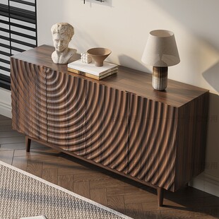 入户门鞋柜玄关多层收纳储物柜一体靠墙小户型中古风实木2026新款