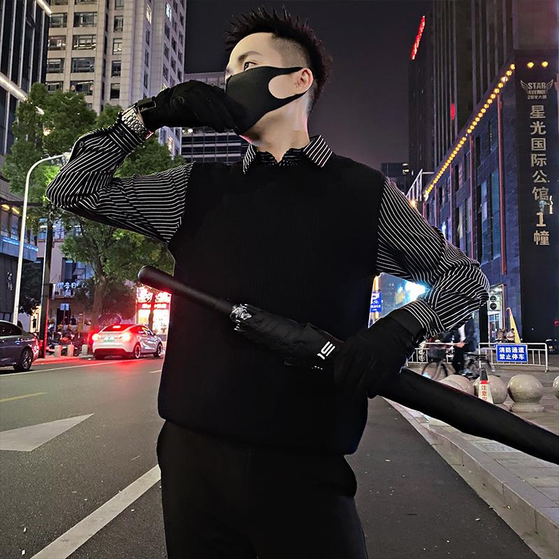 2024新款秋冬季假两件针织衫