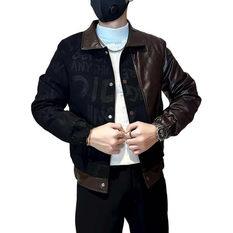 新款外套男痞帅高级感潮牌机车服