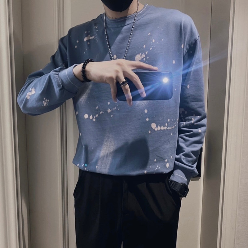 新款男装春装休闲痞帅印花外套