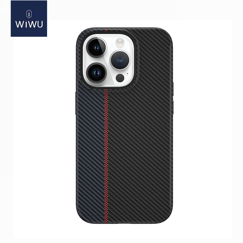 吉玛仕WIWU编织纹15ProMax磁吸手机壳iPhone15苹果15Pro套PC材质