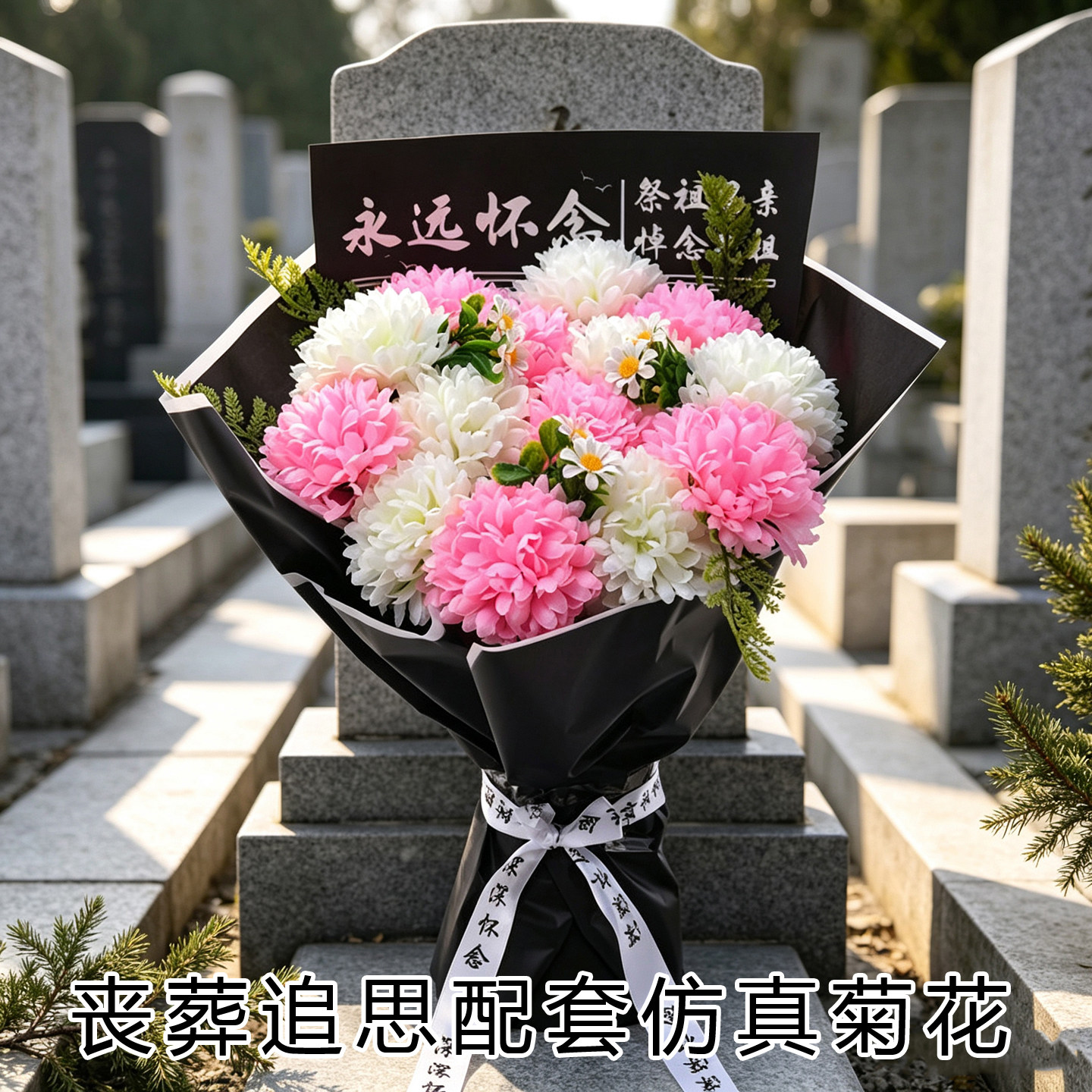 清明祭扫塑料仿真花束
